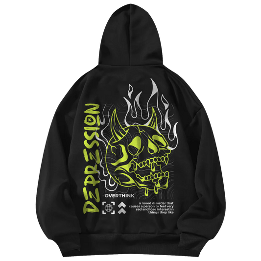 'Depression' Black Hoodie Unisex