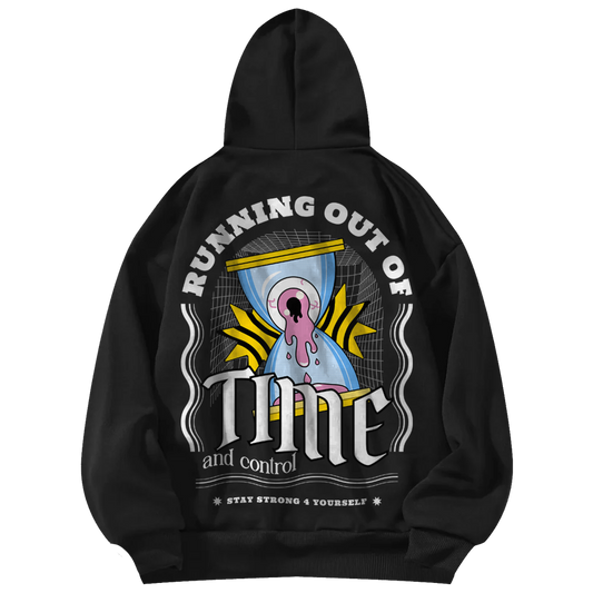 'Running out of time' Black Unisex Hoodie