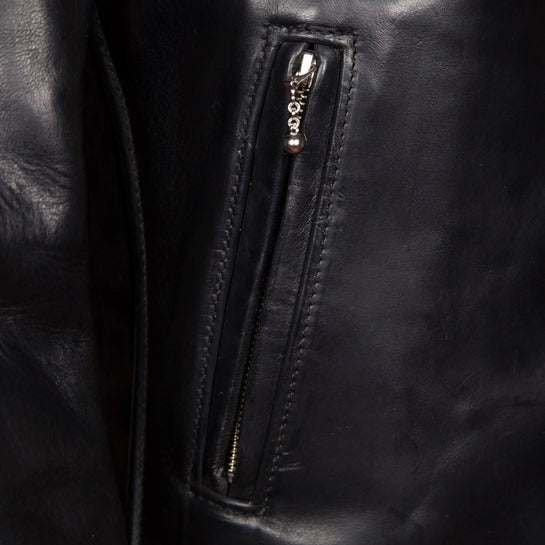 Cafe Racer Leather Jacket - For Men