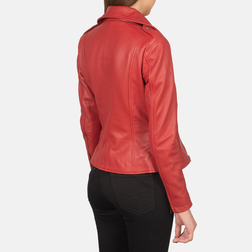 Flashback Leather Biker Jacket - For Women