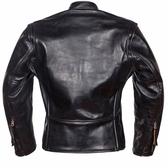 Veste en cuir Cafe Racer - Pour homme