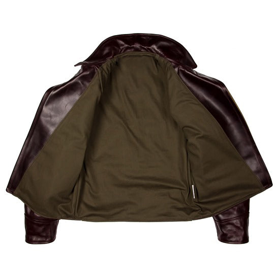 Inside view of leather jacket for men
