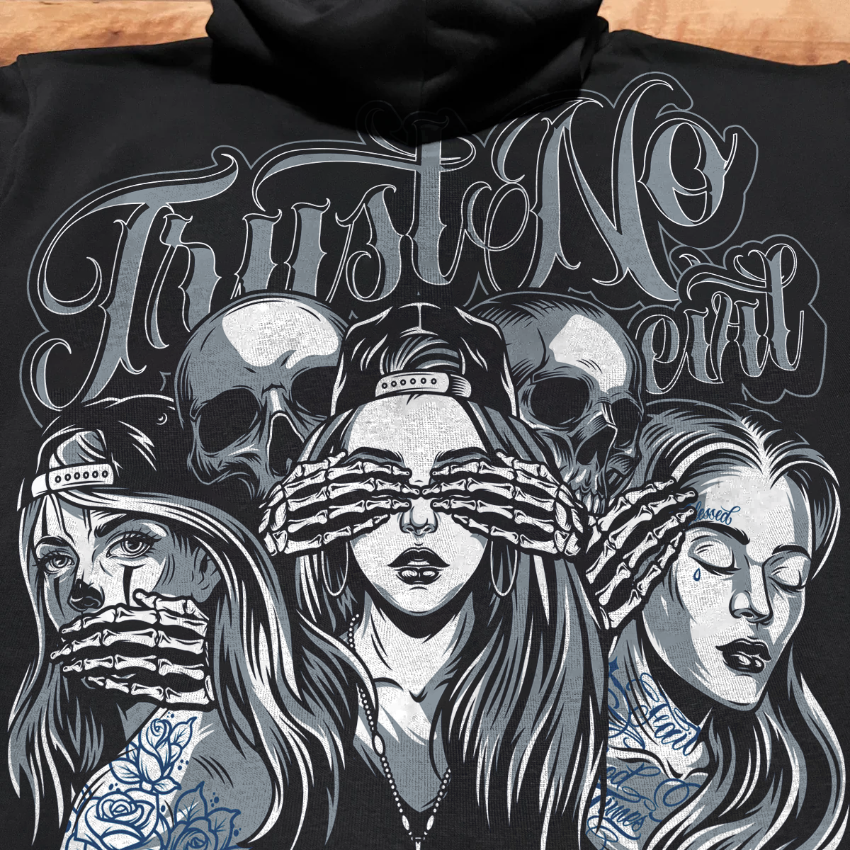 "Trust No Evil" Black Unisex Hoodie