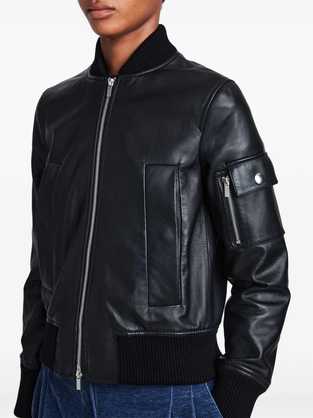 Mika leather bomber jacket - For Women