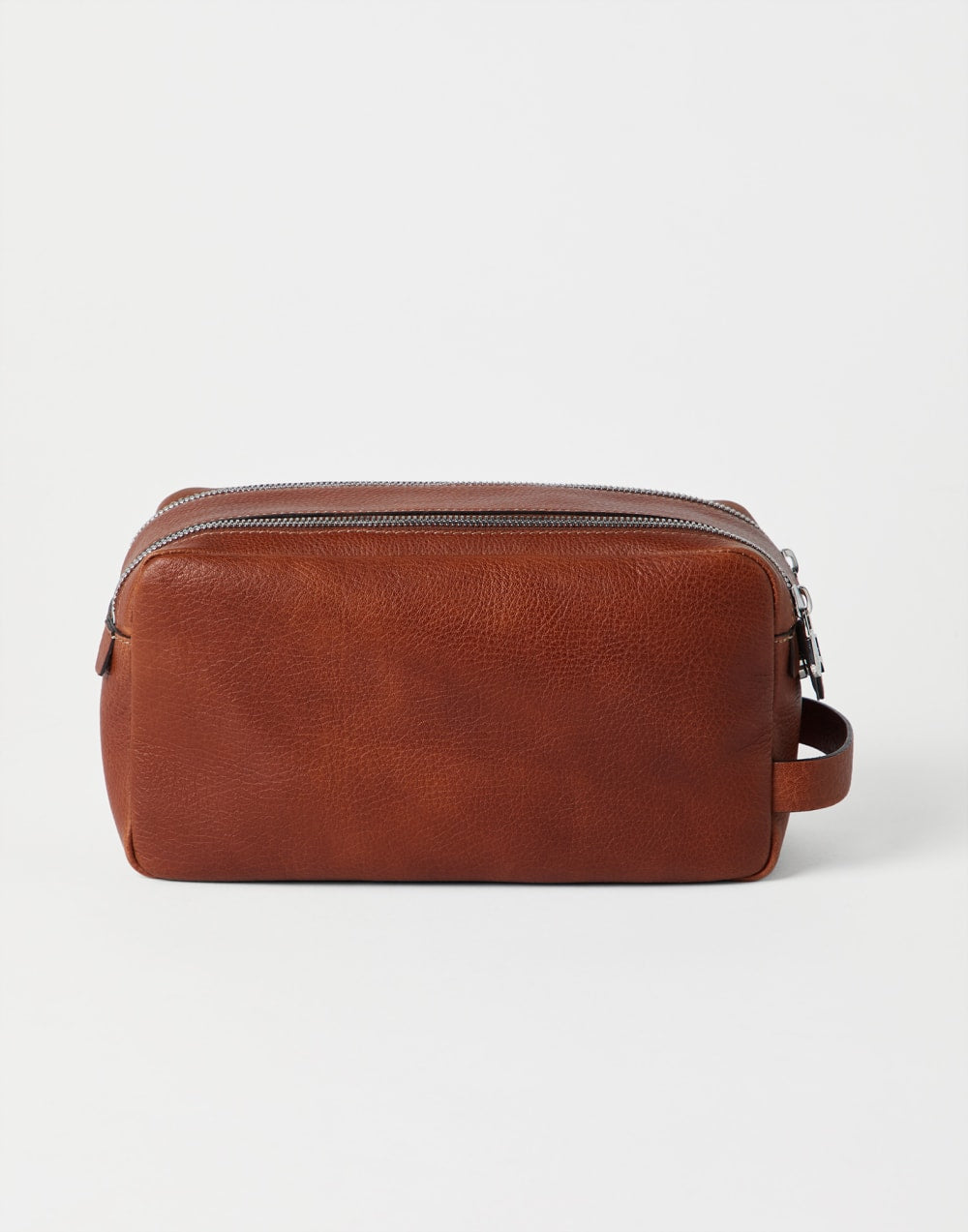 Calfskin Beauty Case with Double Zipper