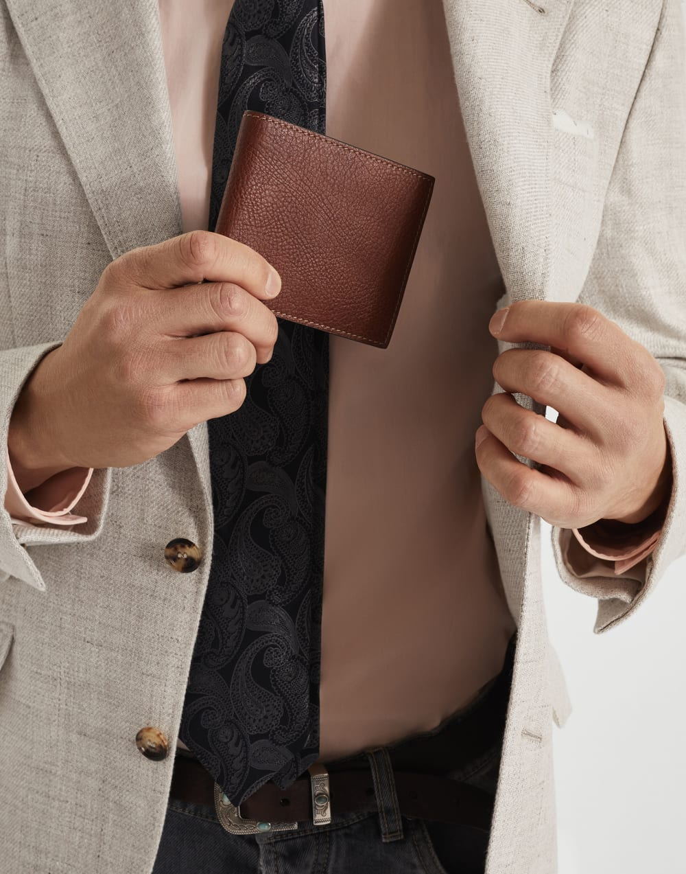 Grained Cow Leather Wallet