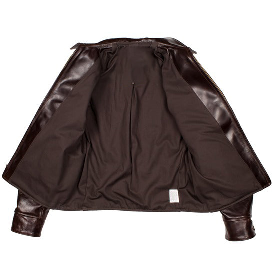 Inside view of Leather Jacket for men 1930’s Half Belt 