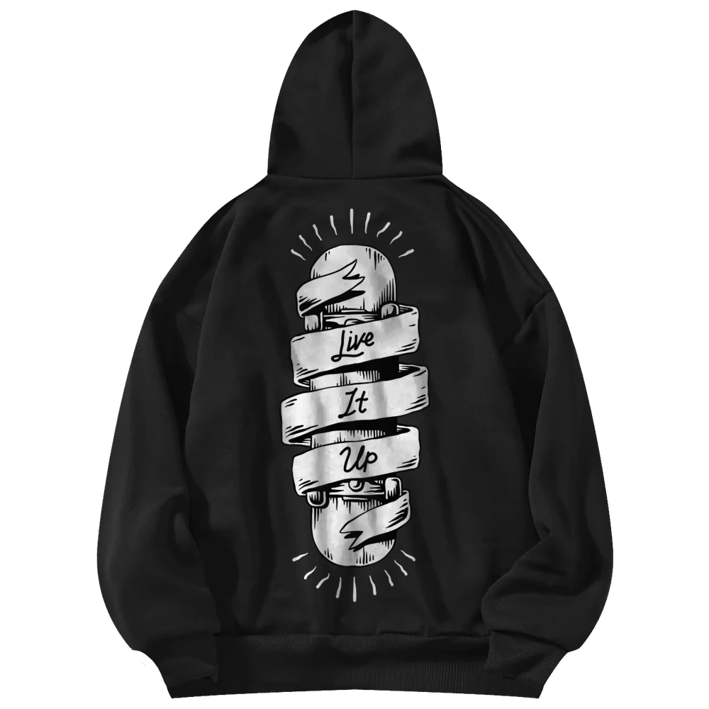 Live It Up Black Unisex Hoodie