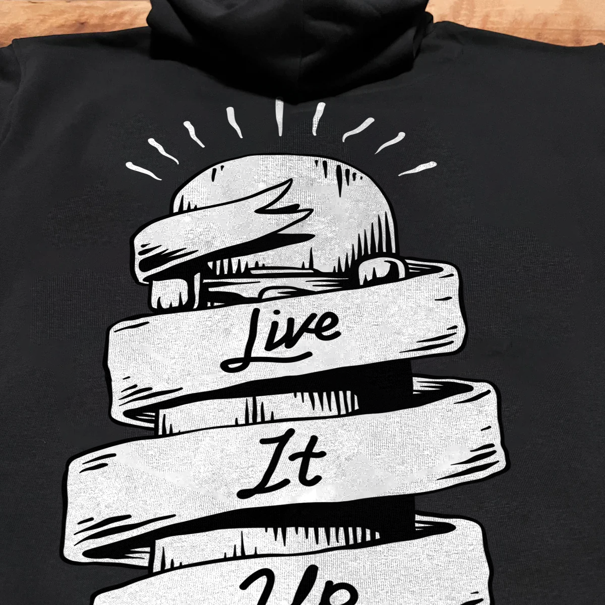 Live It Up Black Unisex Hoodie