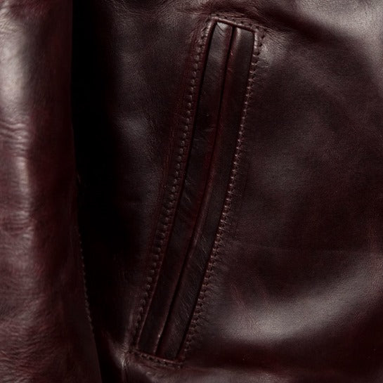 Pocket view of leather jacket men