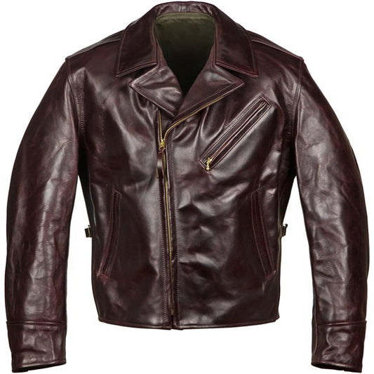 front view of leather jacket for men