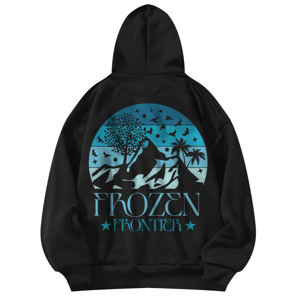 'Svalbard Frozen Frontier' Black Unisex Hoodie