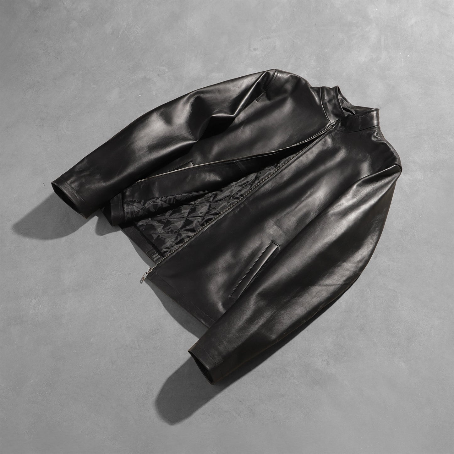 Leather Biker Jacket - For Men