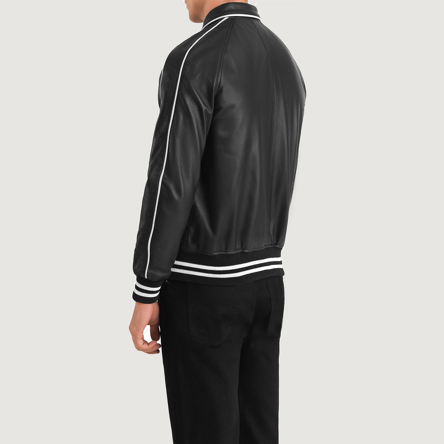 Cooper Leather Varsity Jacket - For Men