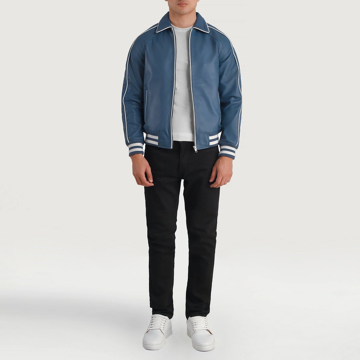Cooper Leather Varsity Jacket - For Men