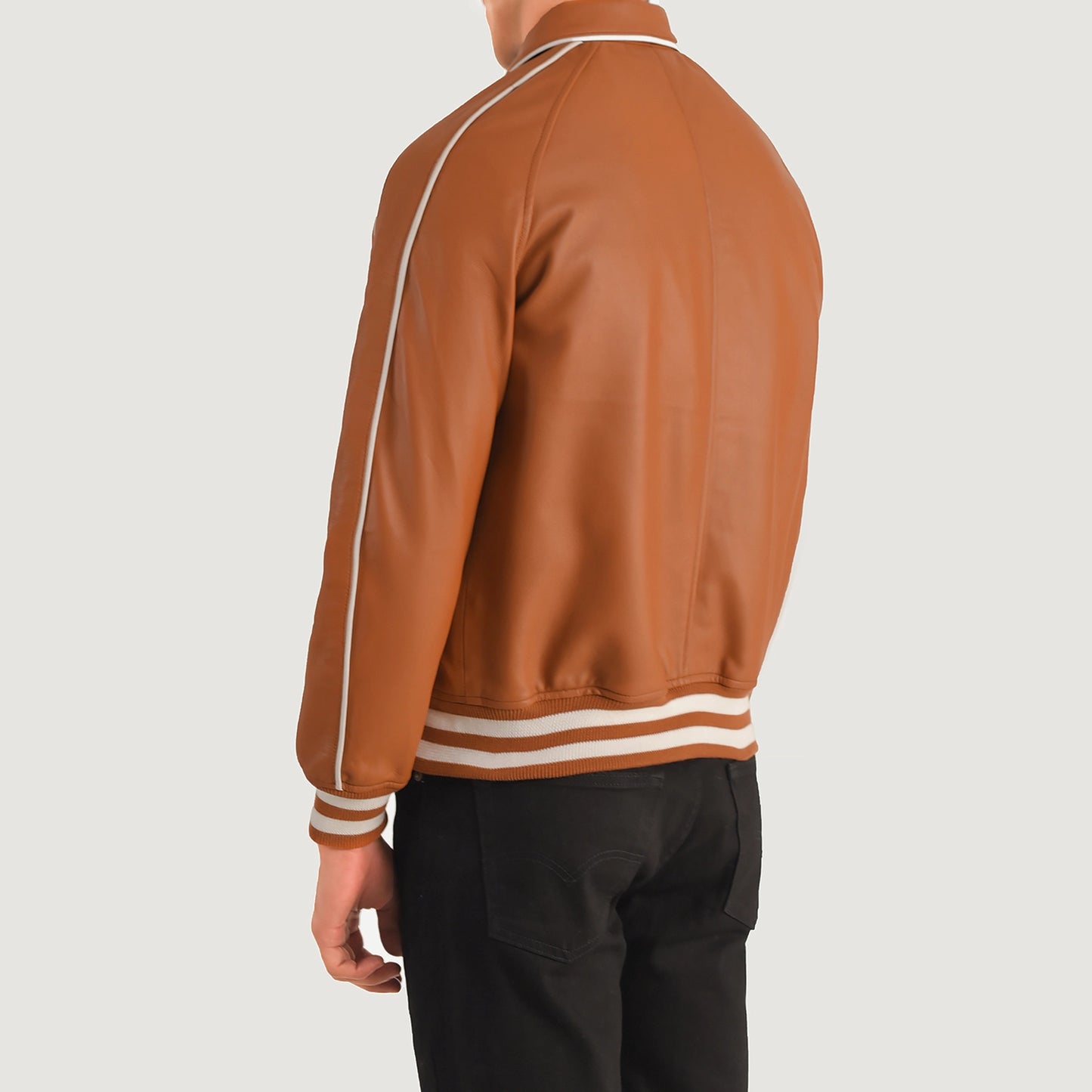 Cooper Leather Varsity Jacket - For Men