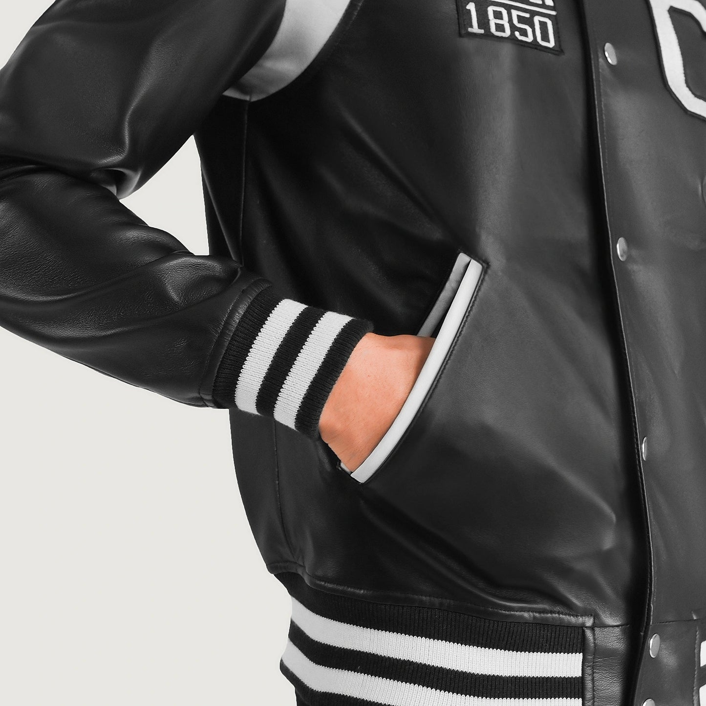 Liberty California Leather Varsity Jacket - For Men