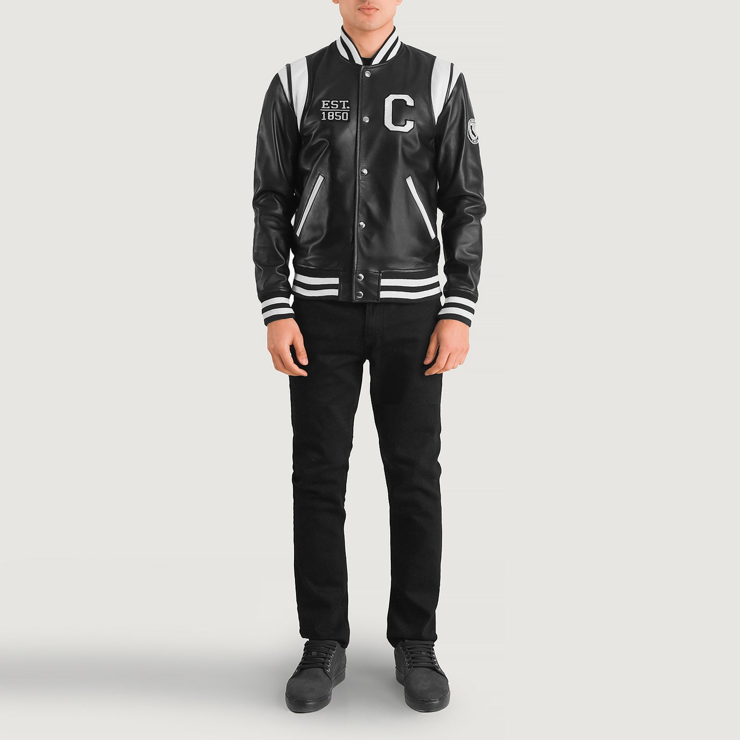 Liberty California Leather Varsity Jacket - For Men