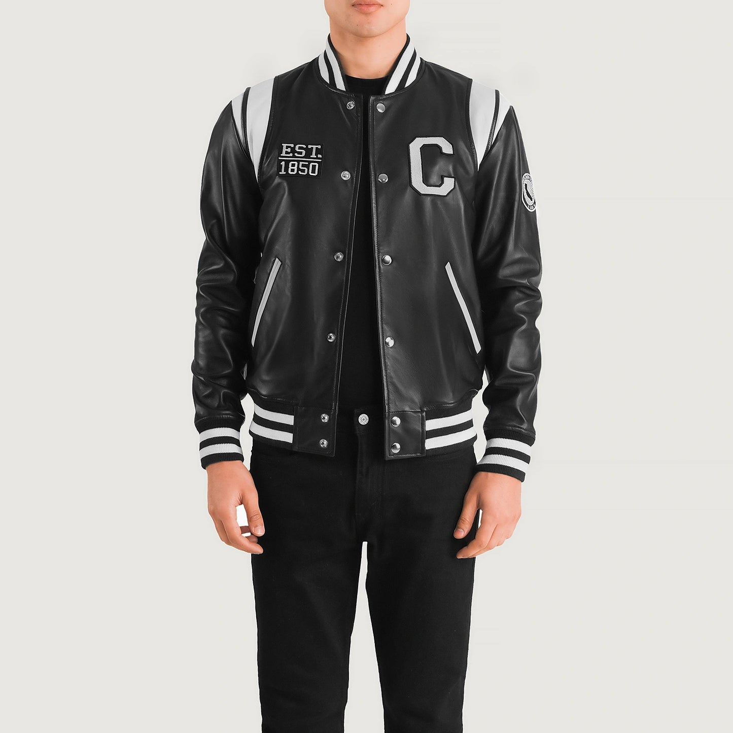 Liberty California Leather Varsity Jacket - For Men