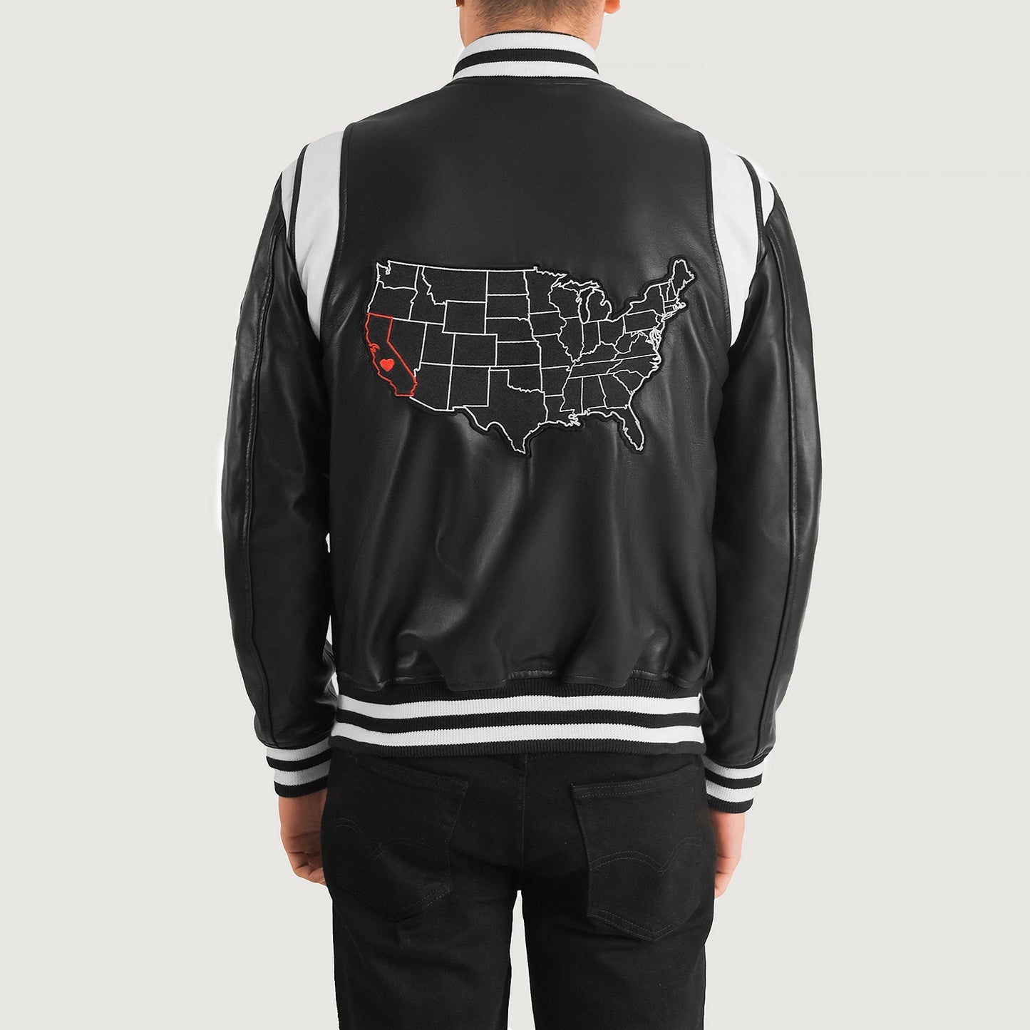 Liberty California Leather Varsity Jacket - For Men
