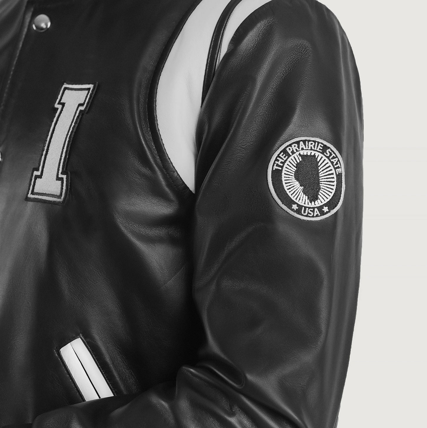 Liberty Illinois Leather Varsity Jacket - For Men