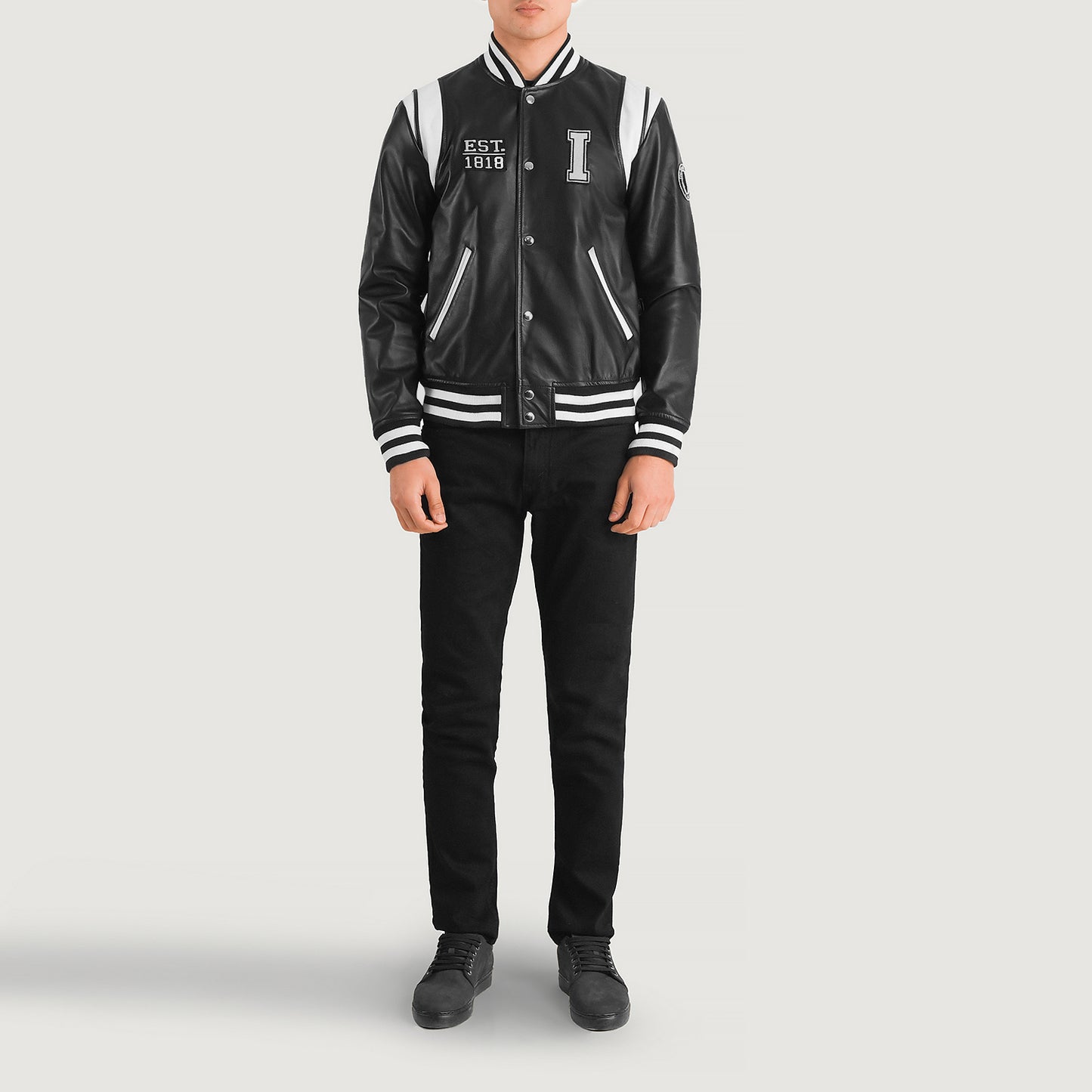 Liberty Illinois Leather Varsity Jacket - For Men