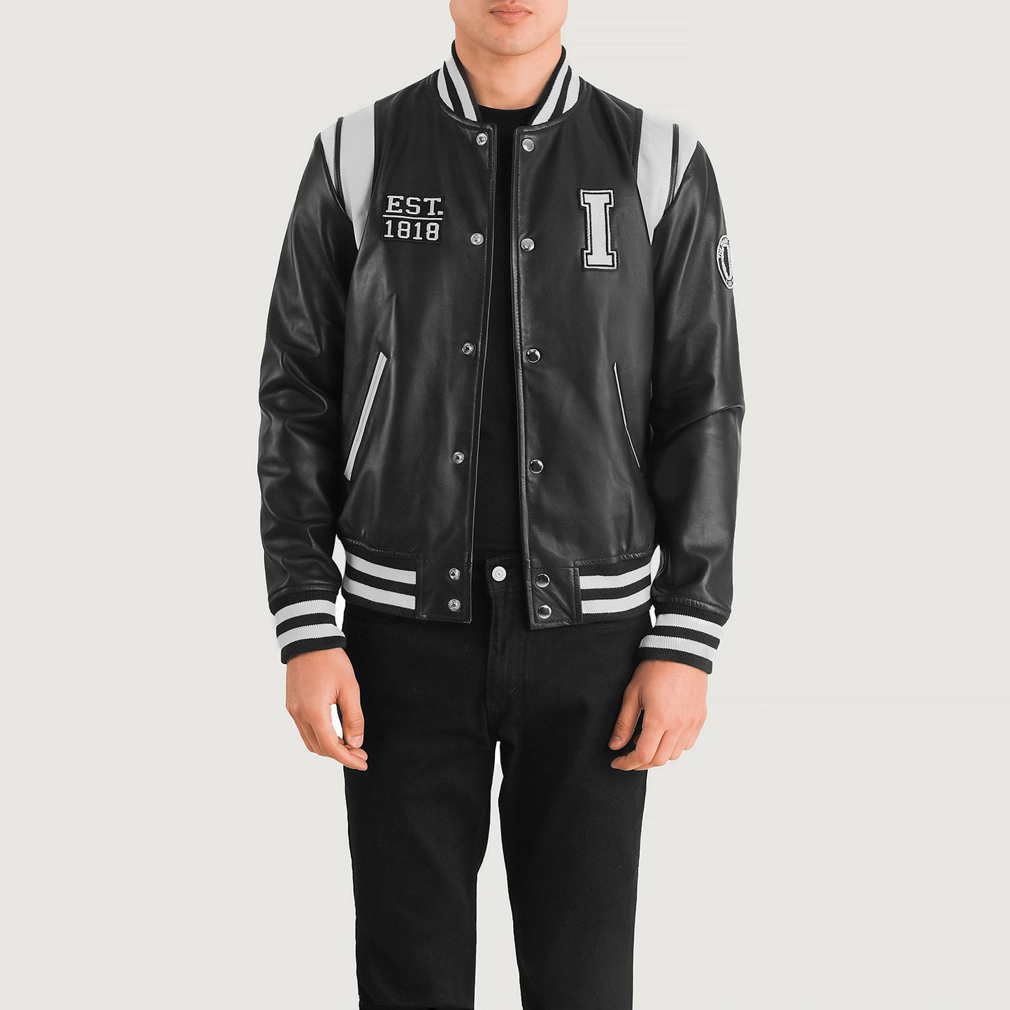 Liberty Illinois Leather Varsity Jacket - For Men