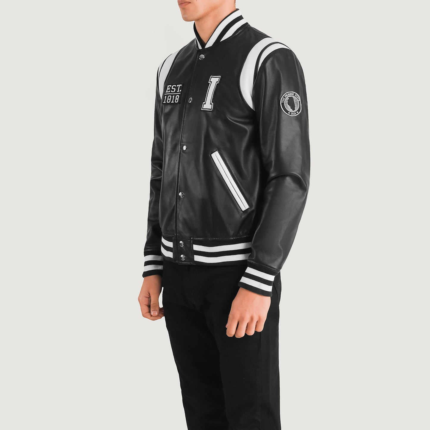 Liberty Illinois Leather Varsity Jacket - For Men