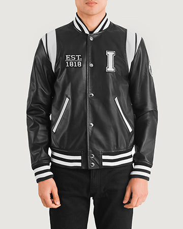 Liberty Illinois Leather Varsity Jacket - For Men