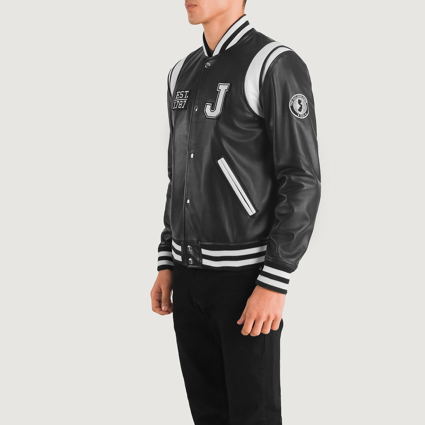 Liberty New Jersey Leather Varsity Jacket - For Men