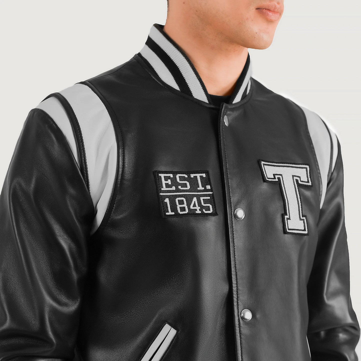 Liberty Texas Leather Varsity Jacket - For Men