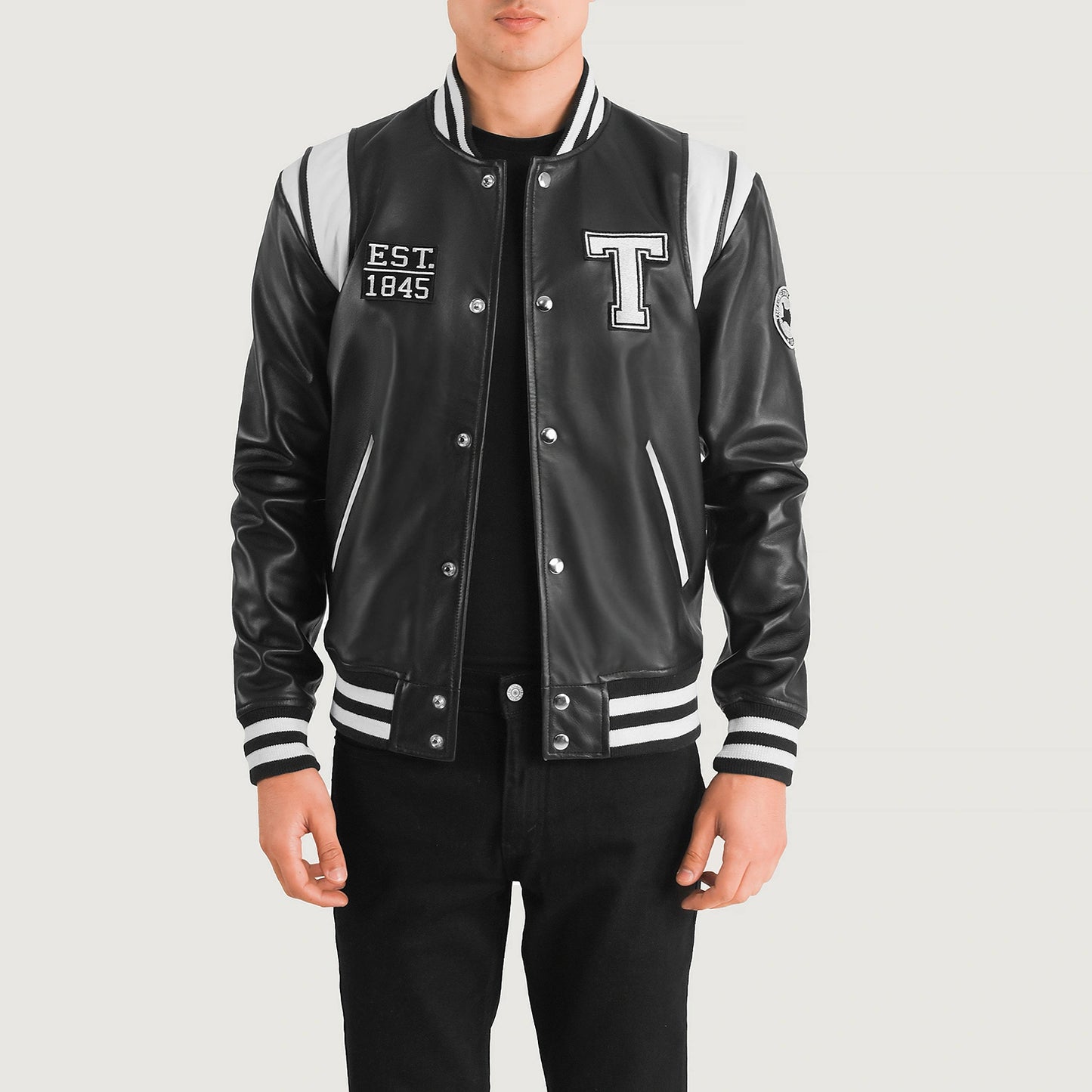 Liberty Texas Leather Varsity Jacket - For Men