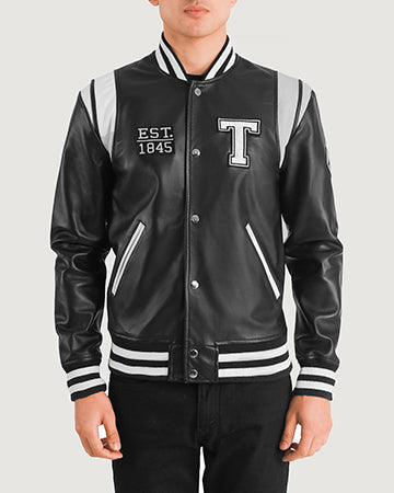 Liberty Texas Leather Varsity Jacket - For Men