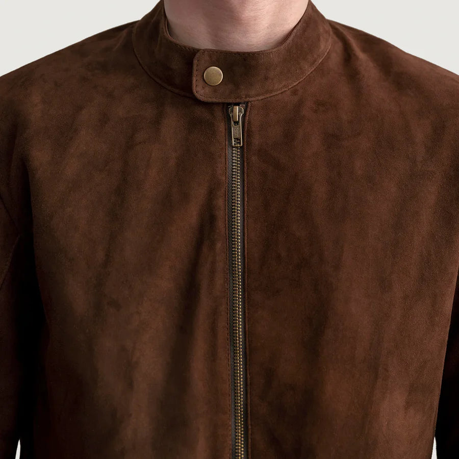 Brown Suede Leather Jacket