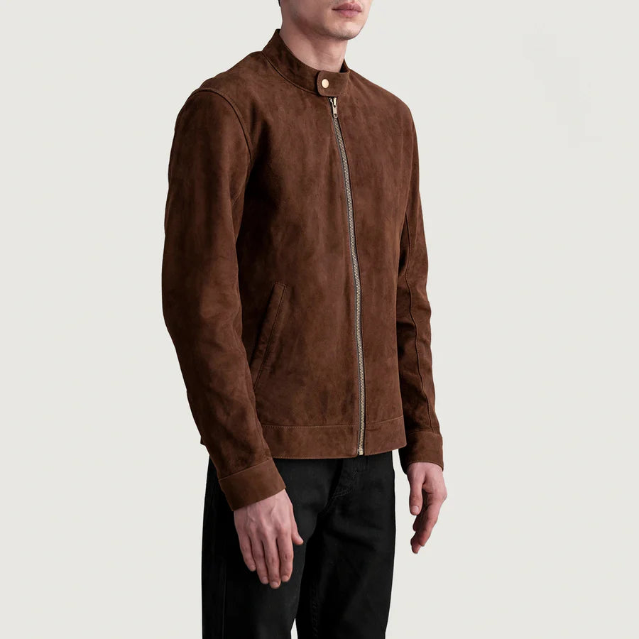 Brown Suede Leather Jacket