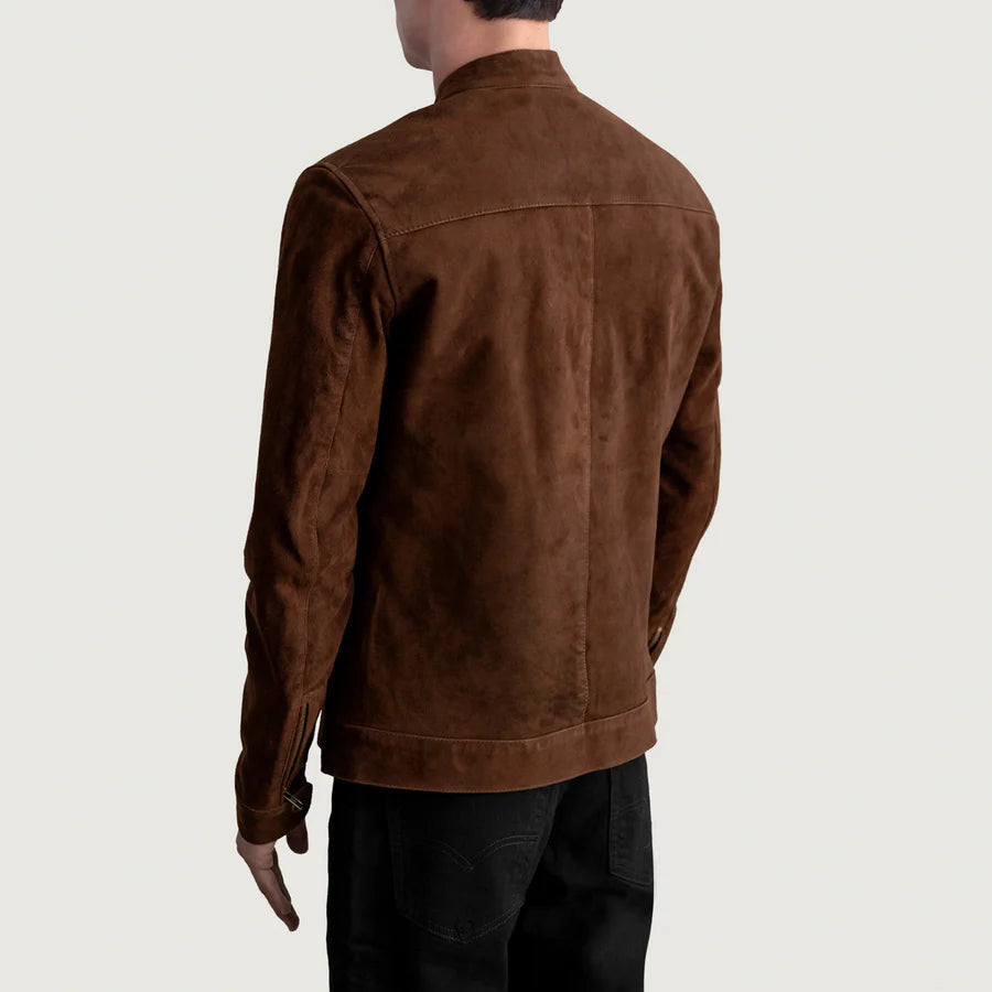 Brown Suede Leather Jacket