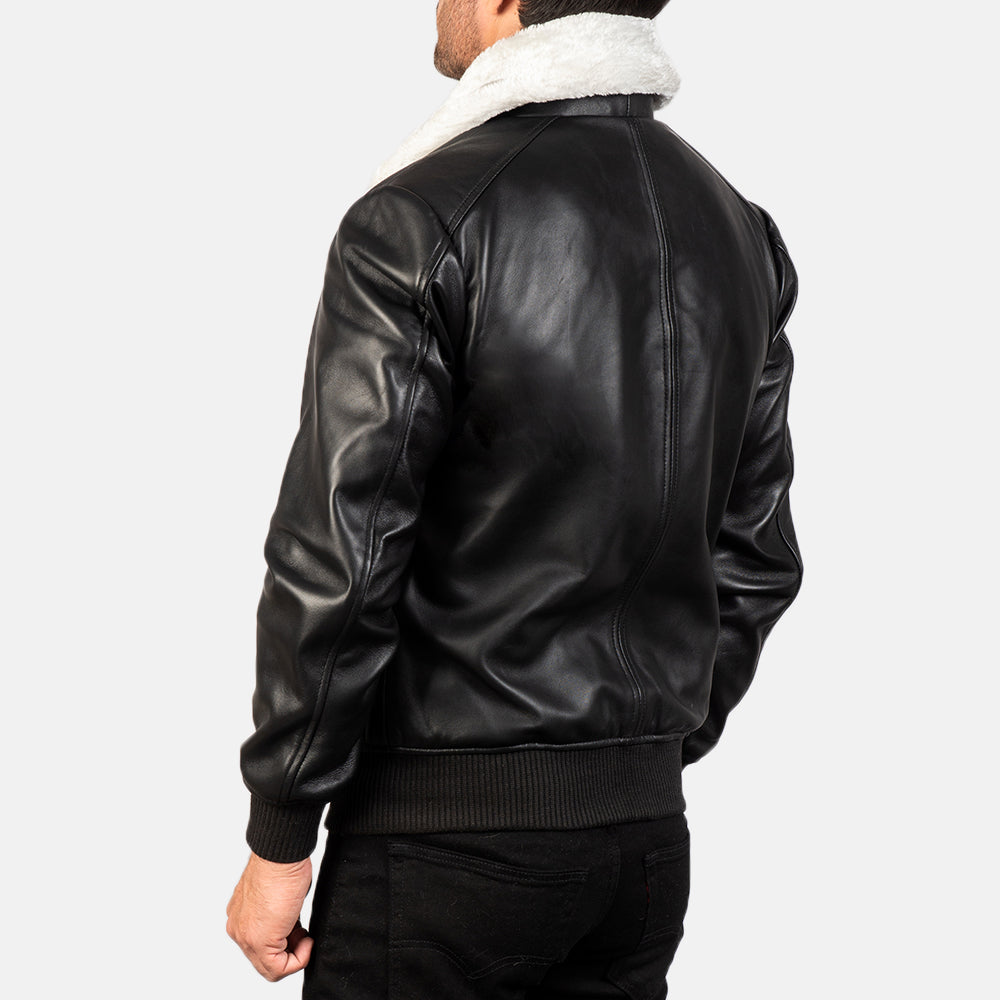 Back view of the Airin G-1 Bomber Leather Jacket for Men