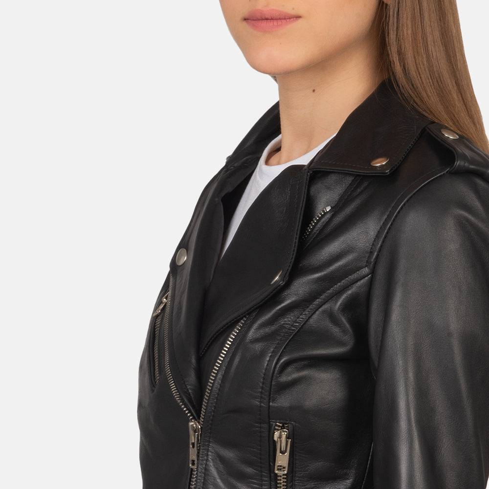 Side view of alison biker jacket