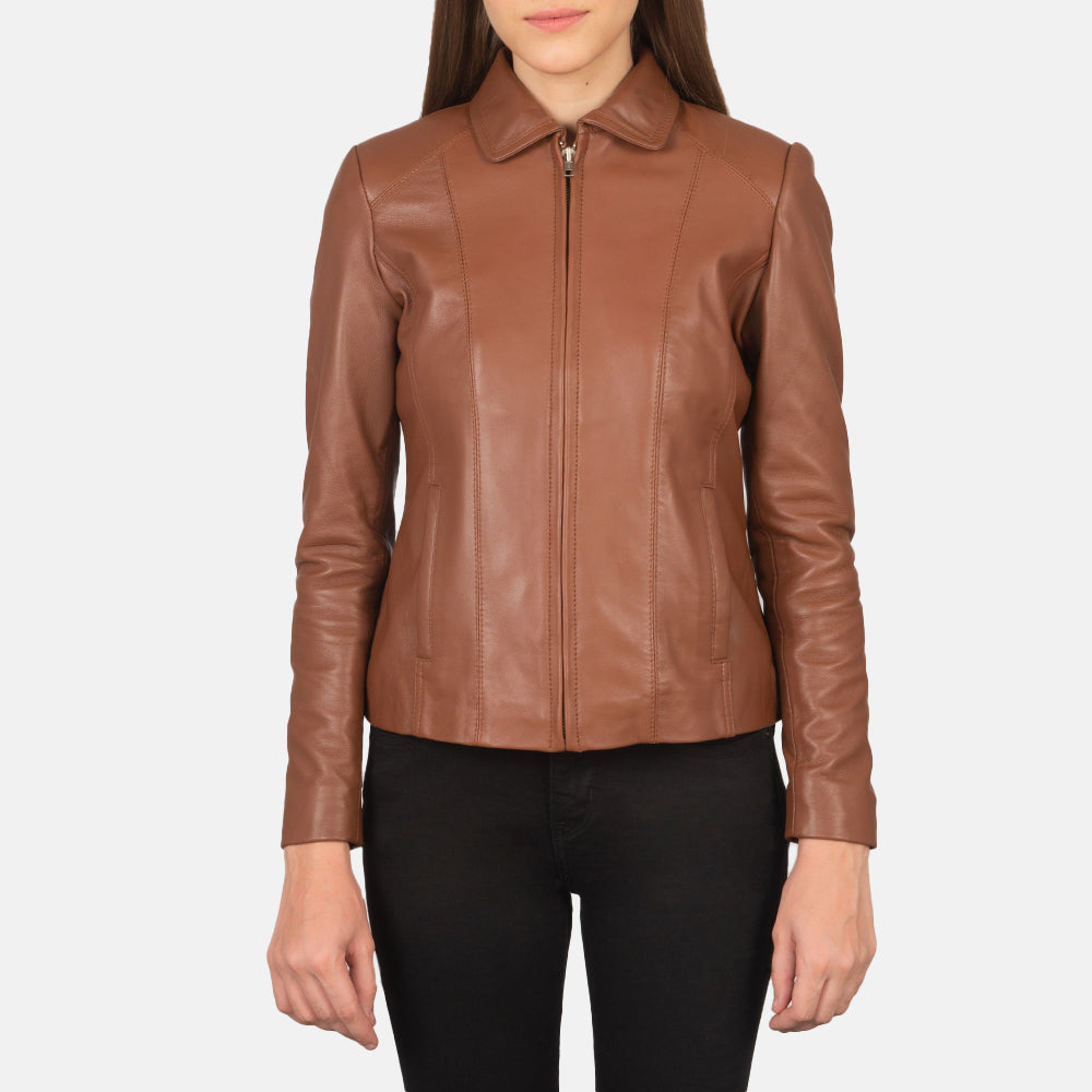 Colette Leather Jacket - For Women
