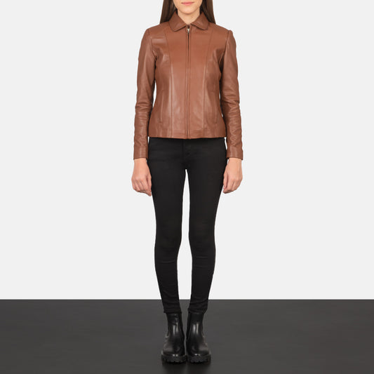 Colette Leather Jacket - For Women