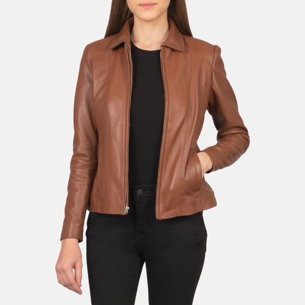 Colette Leather Jacket - For Women