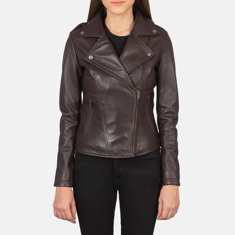 Flashback Leather Biker Jacket - For Women
