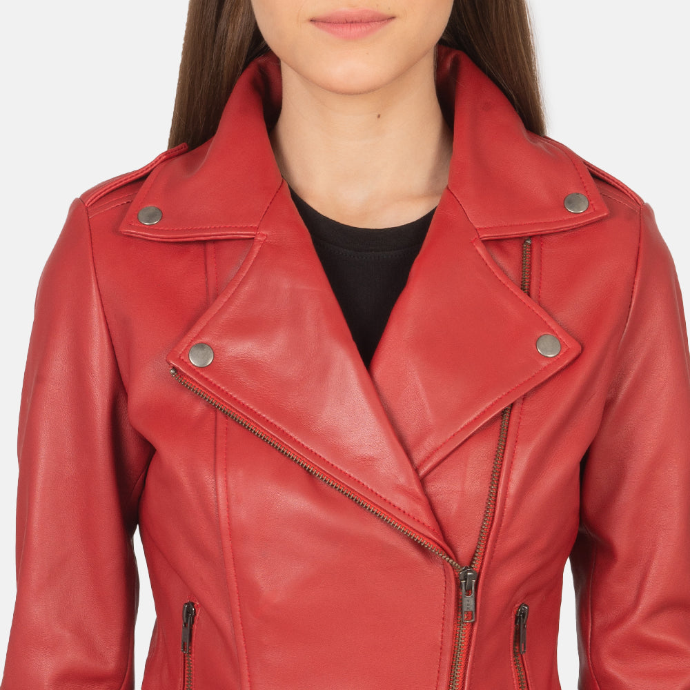 Flashback Leather Biker Jacket - For Women