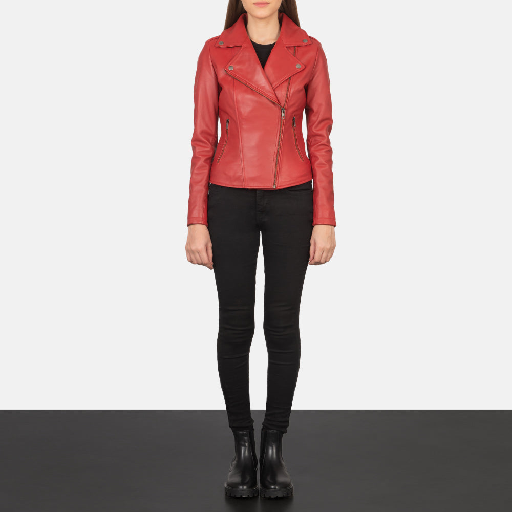 Flashback Leather Biker Jacket - For Women