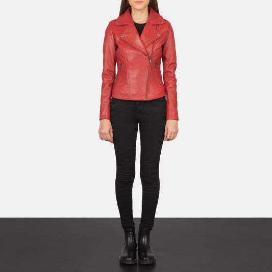 Flashback Leather Biker Jacket - For Women