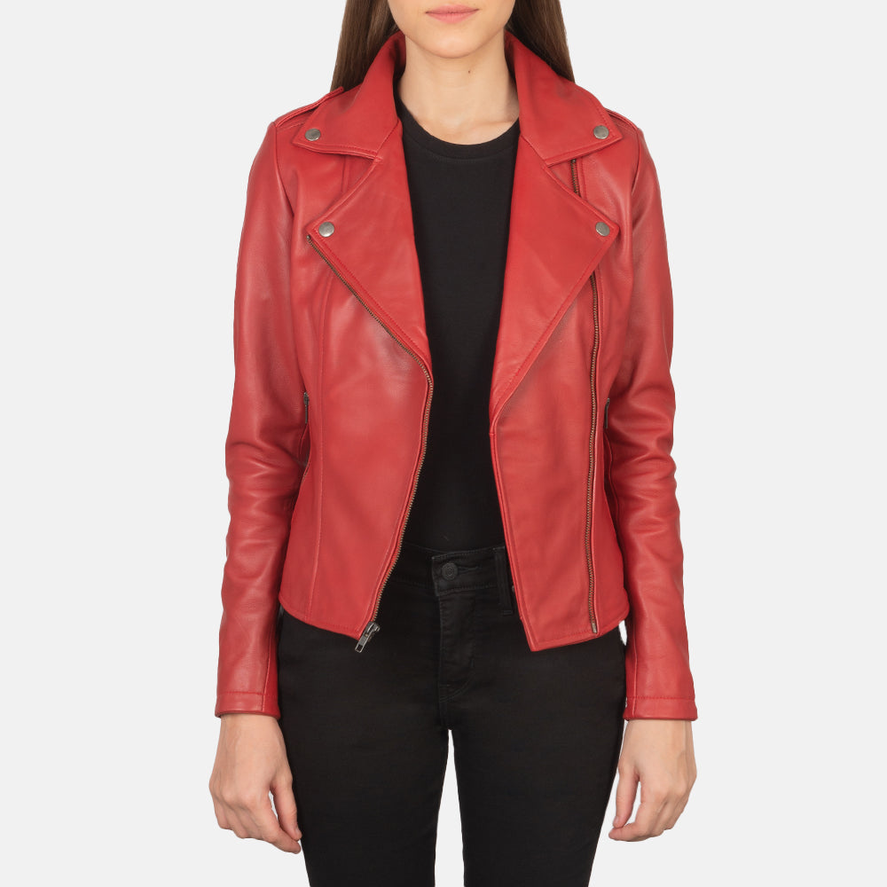 Flashback Leather Biker Jacket - For Women