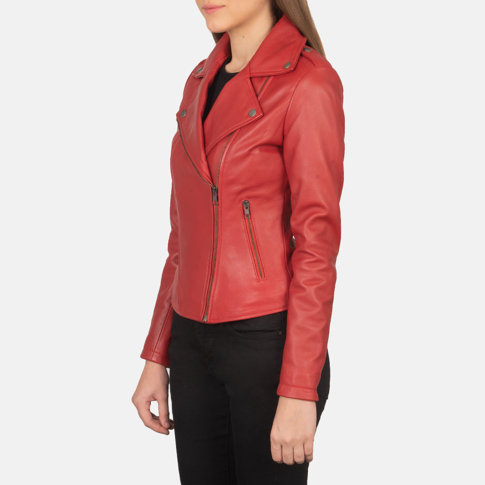 Flashback Leather Biker Jacket - For Women
