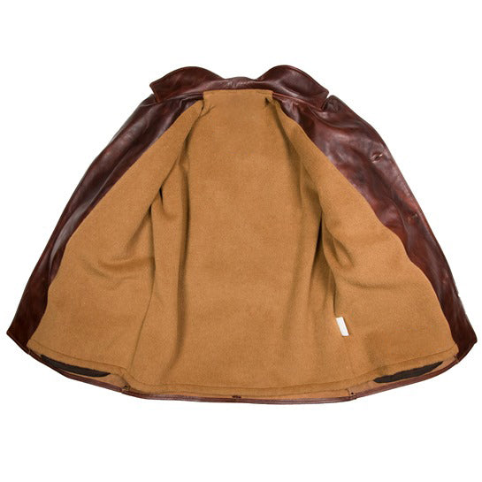 Inside view of the Barnstormer Leather Jacket