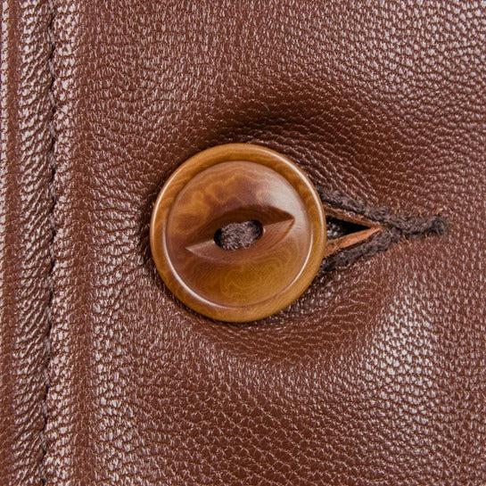 Chaqueta de cuero vintage Aeromarine para hombre