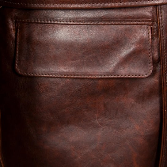 Close-up of the exterior pockets on the Barnstormer Jacket